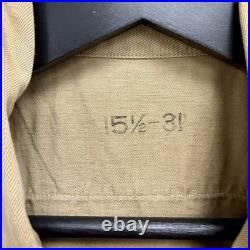 Original WWII US Army Cotton Chino Shirt Patched 9th Service Command