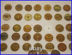 Original WWII US Army Enlisted Collar Discs Pins Lot Cavalry Armored AAF Medic