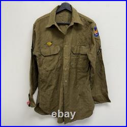 Original WWII US Army Enlisted Flannel Shirt Air Corps Patch