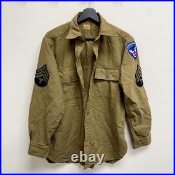 Original WWII US Army Flannel Shirt Patched 11th Airborne
