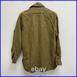 Original WWII US Army Flannel Shirt Patched 11th Airborne