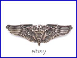 Original WWII US Army Flight Surgeon Wings Breast Badge GEMSCO