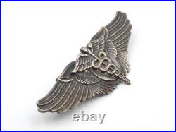 Original WWII US Army Flight Surgeon Wings Breast Badge GEMSCO