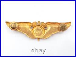 Original WWII US Army Flight Surgeon Wings Breast Badge Sterling AE Co