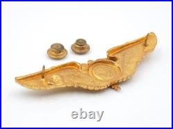 Original WWII US Army Flight Surgeon Wings Breast Badge Sterling AE Co
