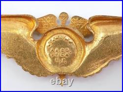 Original WWII US Army Flight Surgeon Wings Breast Badge Sterling AE Co