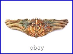 Original WWII US Army Flight Surgeon Wings Breast Badge Sterling Pasquale Original WWII US Army Flight Surgeon Wings Breast Badge Sterling Pasquale