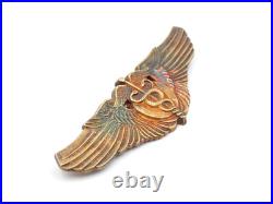 Original WWII US Army Flight Surgeon Wings Breast Badge Sterling Pasquale