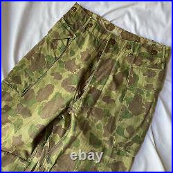 Original WWII US Army Frogskin Camo Trousers Pants 30x33