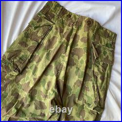 Original WWII US Army Frogskin Camo Trousers Pants 30x33