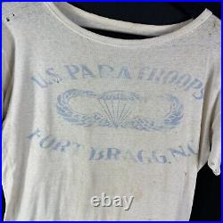 Original WWII US Army Ft. Bragg Paratrooper Airborne PT T-shirt