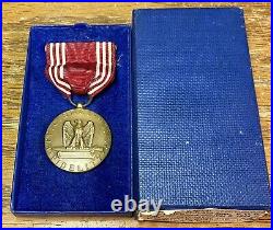 Original WWII US Army Good Conduct Medal NOS NIB Robbins Antique Military Award