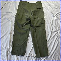 Original WWII US Army HBT Herringbone Dungarees Pants Large