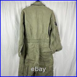 Original WWII US Army HBT Herringbone Jumpsuit Mechanic's Coverall