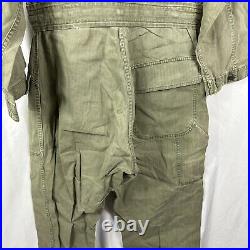 Original WWII US Army HBT Herringbone Jumpsuit Mechanic's Coverall