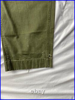 Original WWII US Army HBT Herringbone Trousers Pants XXL 44x32