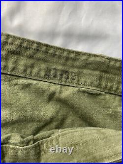 Original WWII US Army HBT Herringbone Trousers Pants XXL 44x32