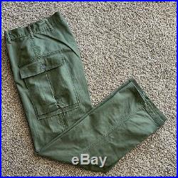 Original WWII US Army HBT Pants 13-star Buttons 32