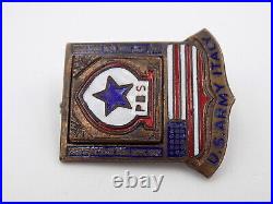 Original WWII US Army In Italy PBS Blue Star Son-In-Service Mother's Pin