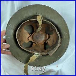Original WWII US Army Kelly Helmet Complete