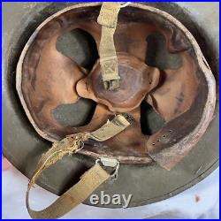 Original WWII US Army Kelly Helmet Complete
