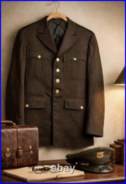 Original WWII US Army M-1942 Wool Overcoat Philadelphia QM No Belt