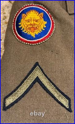 Original WWII US Army M-1944 Ike Jacket-Size 34L-106th Infantry Division