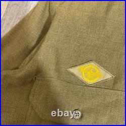 Original WWII US Army M1937 M37 Wool Combat Field Shirt Men's Large Vintage