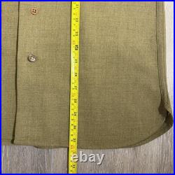 Original WWII US Army M1937 M37 Wool Combat Field Shirt Men's Large Vintage