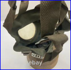 Original WWII US Army M3 Lightweight Gas Mask Complete with Filter Canister Mil