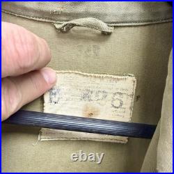 Original WWII US Army M43 Field Jacket Stenciled POW Prisoner Of War