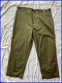 Original WWII US Army M43 Field Trousers XXL 44x32