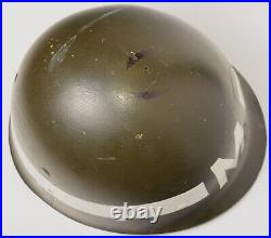 Original WWII US Army Military Police MP Westinghouse M1 Helmet Liner Named