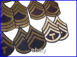 Original WWII US Army NCO Sergeant Rank Stripes Chevrons Patch Lot DR2