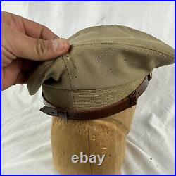 Original WWII US Army Named Officer Summer Crusher Hat Visor