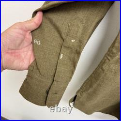 Original WWII US Army Officer NCO Flannel Shirt W Collar Pins