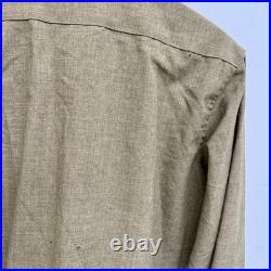 Original WWII US Army Officer NCO Flannel Shirt W Collar Pins