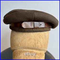 Original WWII US Army Officer True Crusher Visor Chocolate Feather Weight