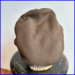 Original WWII US Army Officer True Crusher Visor Chocolate Feather Weight
