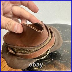 Original WWII US Army Officer True Crusher Visor Chocolate Feather Weight