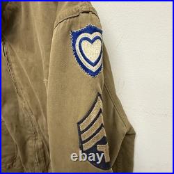 Original WWII US Army Patched 1st Pattern Tanker Jacket