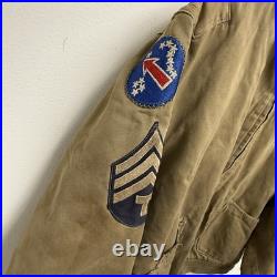 Original WWII US Army Patched 1st Pattern Tanker Jacket