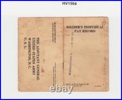 Original WWII US Army Paybook ID PFC F W FRANCKE Photos Berghof Germany 1945
