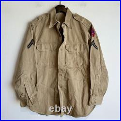 Original WWII US Army Shirt Patched 474th Inf Reg FSSK