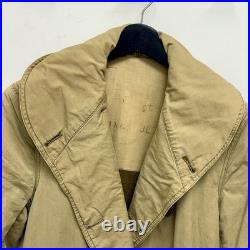 Original WWII US Army USMC Mackinaw Jeep Coat Stenciled Named Linen w Belt
