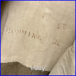 Original WWII US Army USMC Mackinaw Jeep Coat Stenciled Named Linen w Belt