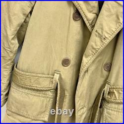 Original WWII US Army USMC Mackinaw Jeep Coat Stenciled Named Linen w Belt