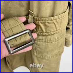 Original WWII US Army USMC Mackinaw Jeep Coat Stenciled Named Linen w Belt