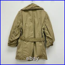 Original WWII US Army USMC Mackinaw Jeep Coat Stenciled Named Linen w Belt