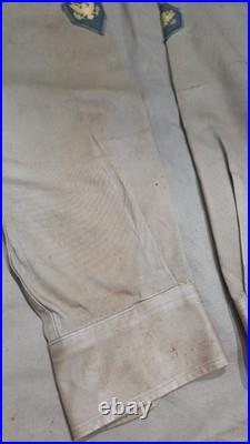 Original WWII US Army Uniform Shirt Veteran Estate Possible Combat Field Stainin